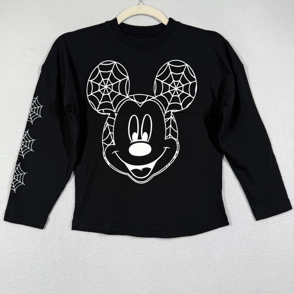 Disney Spirit Jersey Kids Small 4-6 Mickey Mouse Web Halloween Little Boo Glow